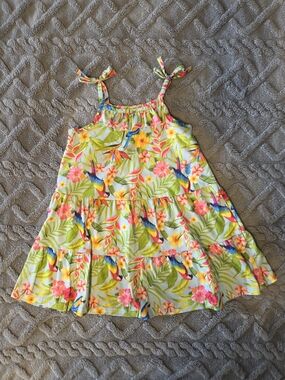 Tommy Bahama (3T) Girls' Tropical Bird Print Sundress - Multicolor